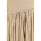 Beige Viscose Long Skirt