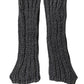 Gray Acrylic Knitted Fingerless Arm Warmer Gloves