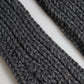Gray Acrylic Knitted Fingerless Arm Warmer Gloves