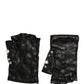 Black Pearl Embellished Wrist Length Gloves