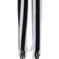 Black White Stripes Nylon Elbow Length Women Gloves