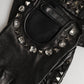 Black Embellished Wrist Length Mitten Women Gloves