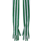 Green White Stripes Nylon Elbow Length Women Gloves