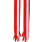Red White Stripes Nylon Elbow Length Women Gloves
