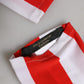 Red White Stripes Nylon Elbow Length Women Gloves