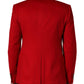 Red Cashmere Single Breasted Jacket Blazer