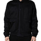 Black Cashmere Knitted Button Down Jacket