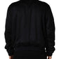 Black Cashmere Knitted Button Down Jacket