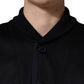 Black Cashmere Knitted Button Down Jacket