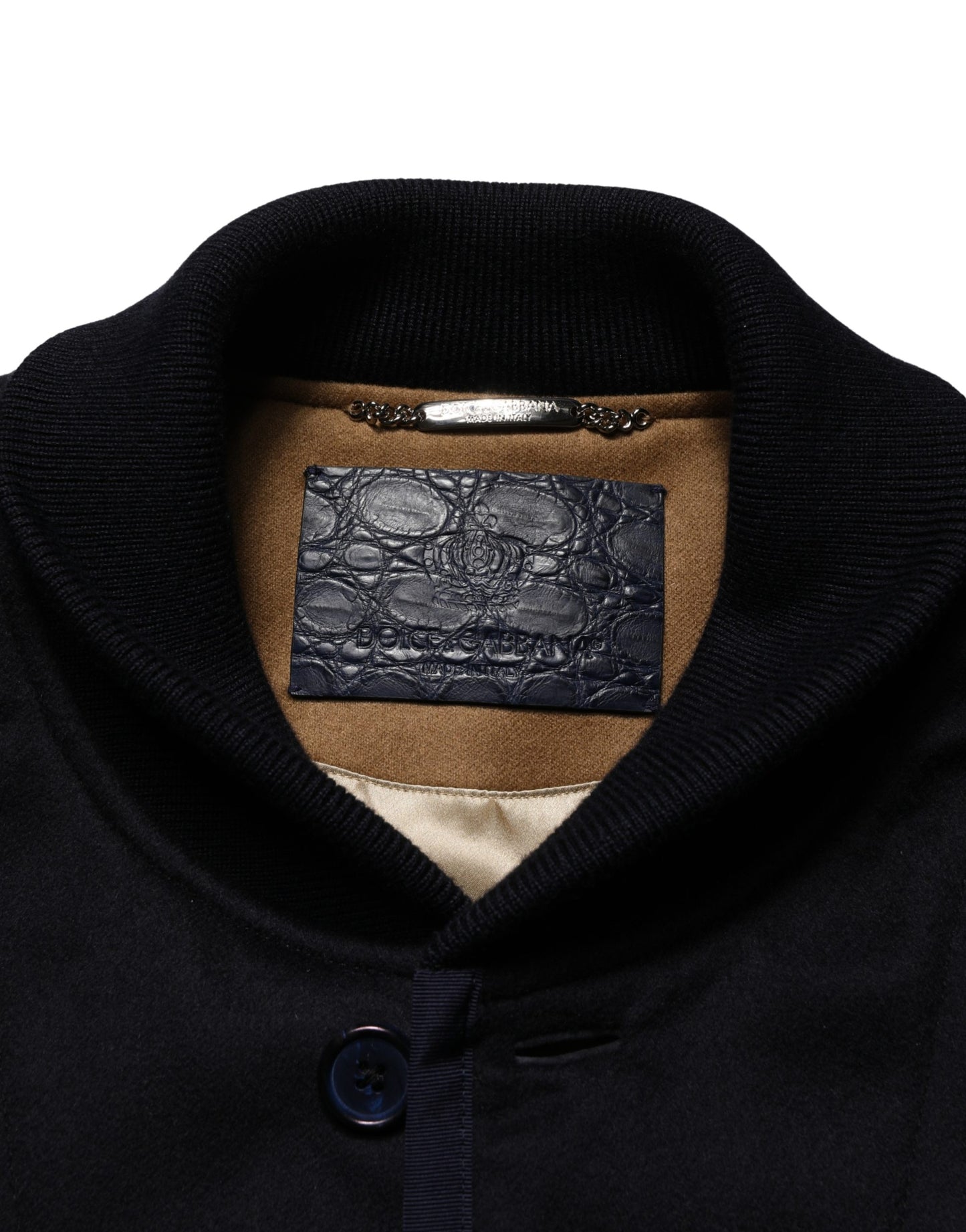 Black Cashmere Knitted Button Down Jacket