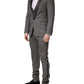 Gray Wool Single Breasted 1 Button 3PC Suit