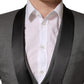 Gray Wool Single Breasted 1 Button 3PC Suit