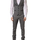 Gray Wool Single Breasted 1 Button 3PC Suit
