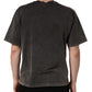Gray Logo Embellished Men Crew Neck T-shirt