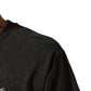 Gray Logo Embellished Men Crew Neck T-shirt