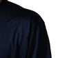 Dark Blue Silk Short Sleeve CrewNeck T-shirt
