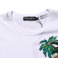 White Palm Embroidered Men Crew Neck T-shirt