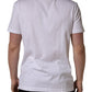 White Barcode Print Cotton Crew Neck T-shirt