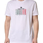 White Barcode Cotton Crew Neck Men T-shirt