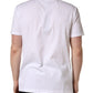 White Barcode Cotton Crew Neck Men T-shirt