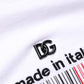 White Barcode Cotton Crew Neck Men T-shirt