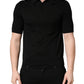 Black Wool Short Sleeves Men Polo  T-shirt
