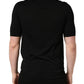 Black Wool Short Sleeves Men Polo  T-shirt
