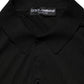 Black Wool Short Sleeves Men Polo  T-shirt