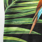 Black Bird Print Cotton Men Crew Neck T-shirt