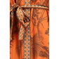 Orange Silk Casual Dress