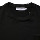 Black Cotton Short Sleeves Crew Neck  T-shirt