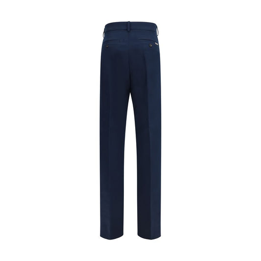 Blue Cotton Chino Pants