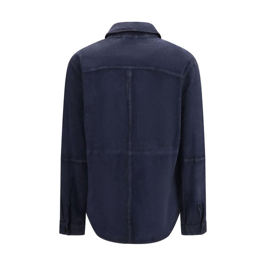 Blue Goatskin Dress Shirt