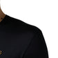 Dark Blue DG Logo Silk Men Crew Neck T-shirt