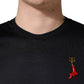 Dark Blue DG Logo Silk Men Crew Neck T-shirt