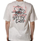 White Graphic Print Cotton Crew Neck  T-shirt
