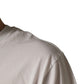 White Graphic Print Cotton Crew Neck  T-shirt
