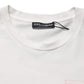 White Graphic Print Cotton Crew Neck  T-shirt