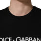 Black DG London Cotton Men Crew Neck  T-shirt