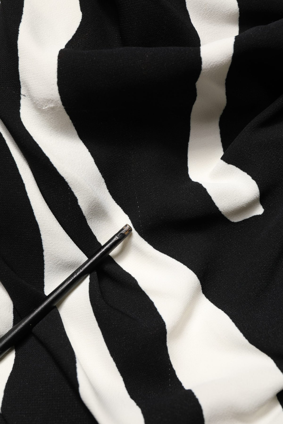Black White Zebra Print CadyCalf Length Dress