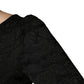 Black Floral Brocade Sheath Knee Length Dress