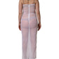White Sheer Nylon Stretch Sheath Maxi Dress