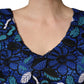 Royal Blue Floral Lace Sleeveless Long Gown Dress