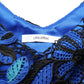 Royal Blue Floral Lace Sleeveless Long Gown Dress