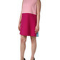Pink Blue Wool Sleeveless Shift Mini  Dress