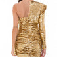 Bicolor Polyamide Short Dress