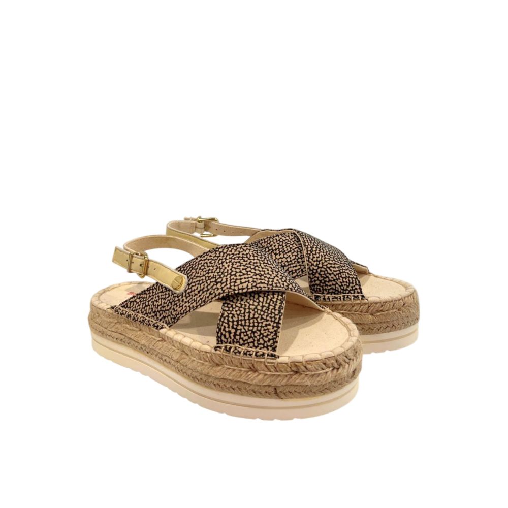 Beige Textile Women Sandal