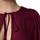 Purple Sheer Chiffon Silk Long Maxi Dress