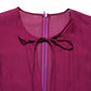 Purple Sheer Chiffon Silk Long Maxi Dress