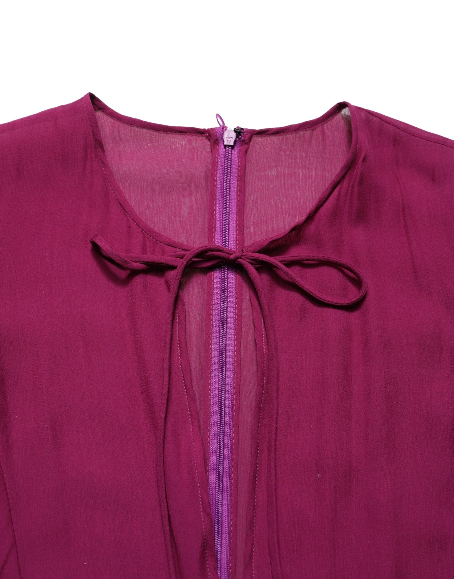 Purple Sheer Chiffon Silk Long Maxi Dress